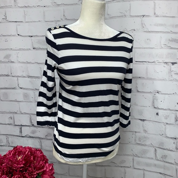 5/$35 💥Gap Boatneck  Stripe Long Sleeve Top - Picture 4 of 7